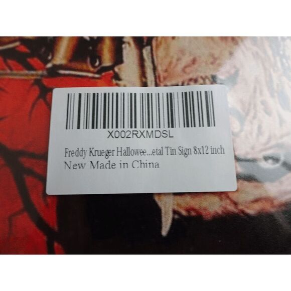 Freddy Krueger Sweet Dream Halloween Tin Sign 8X12in - Picture 2 of 5